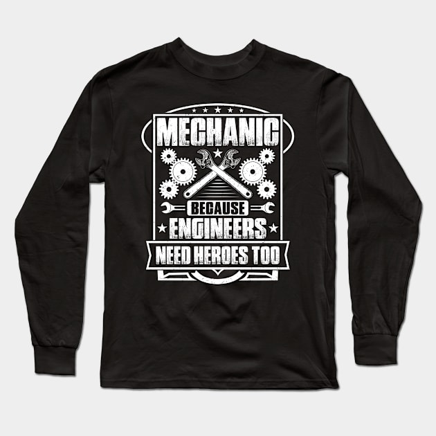 Mechanic Mechanist Mechanician Fitter Long Sleeve T-Shirt by Krautshirts